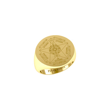 Highest Sigil Solid Yellow Gold Ring GRI1893